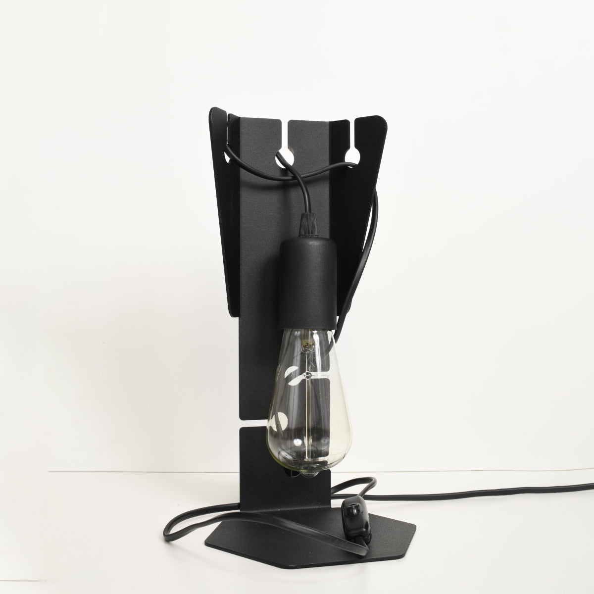 Mirela - Tischlampe schwarz mit Notiz- & Stifthalter