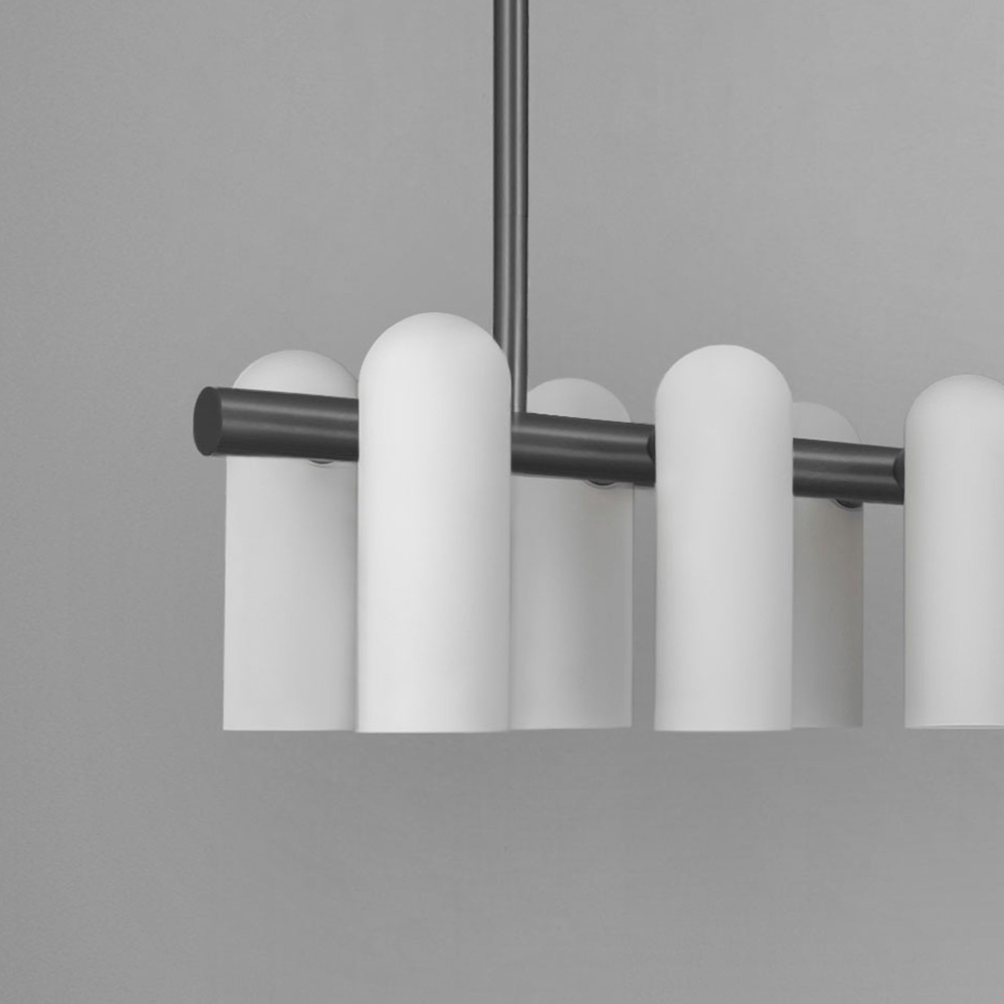 Linearer - Kronleuchter, Metall/Glas
