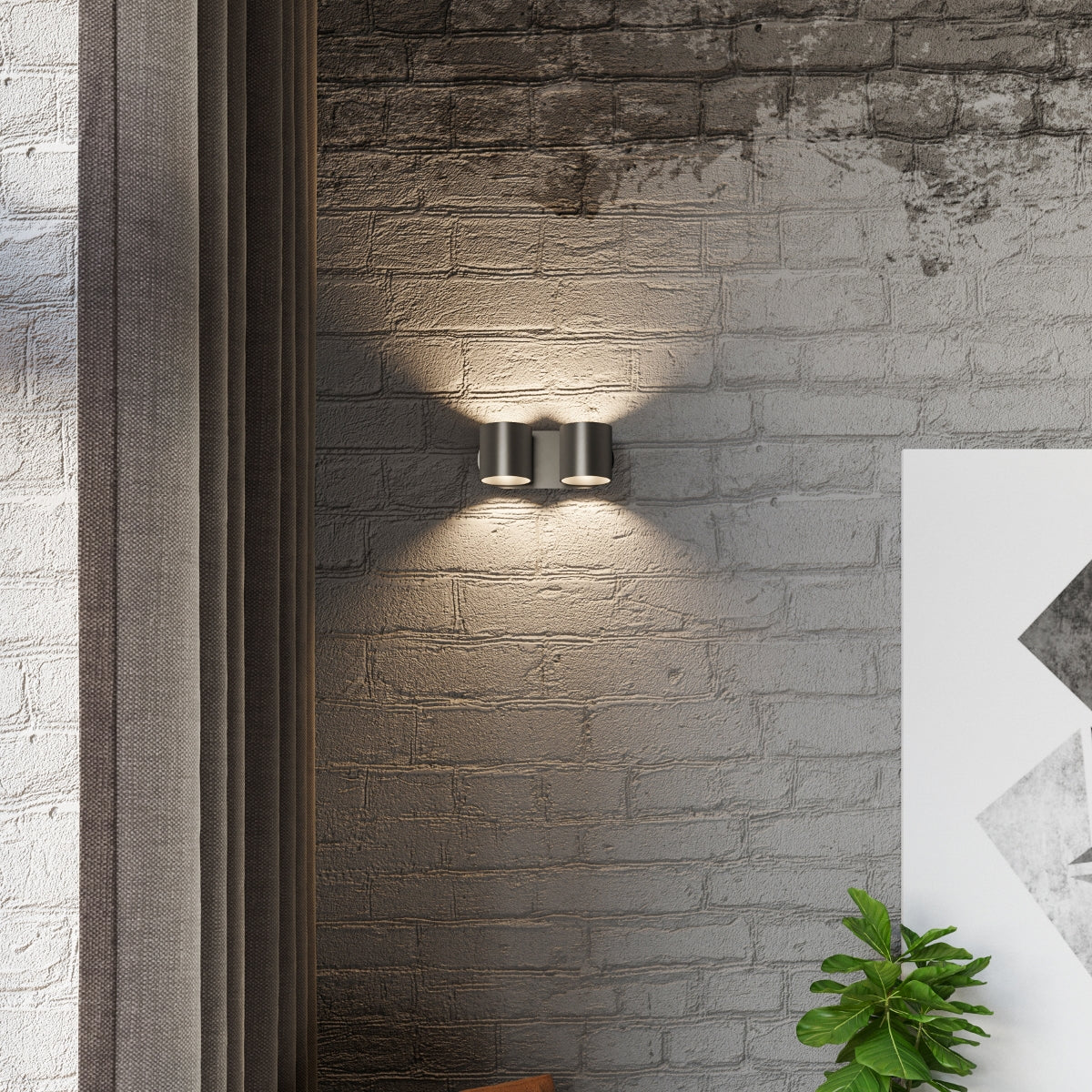 ORBIS - Wandleuchte ORBIS 2 Schwarz Aluminium 5 mm
