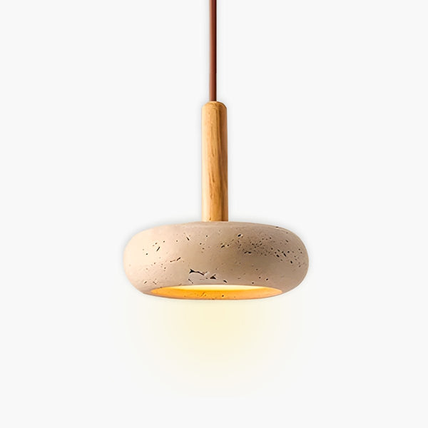 Celira - Moderne Pendelleuchte aus gelbem Travertin