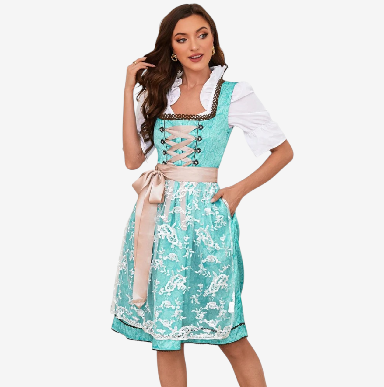 Traditionelles Dirndl für Damen mit Schürze