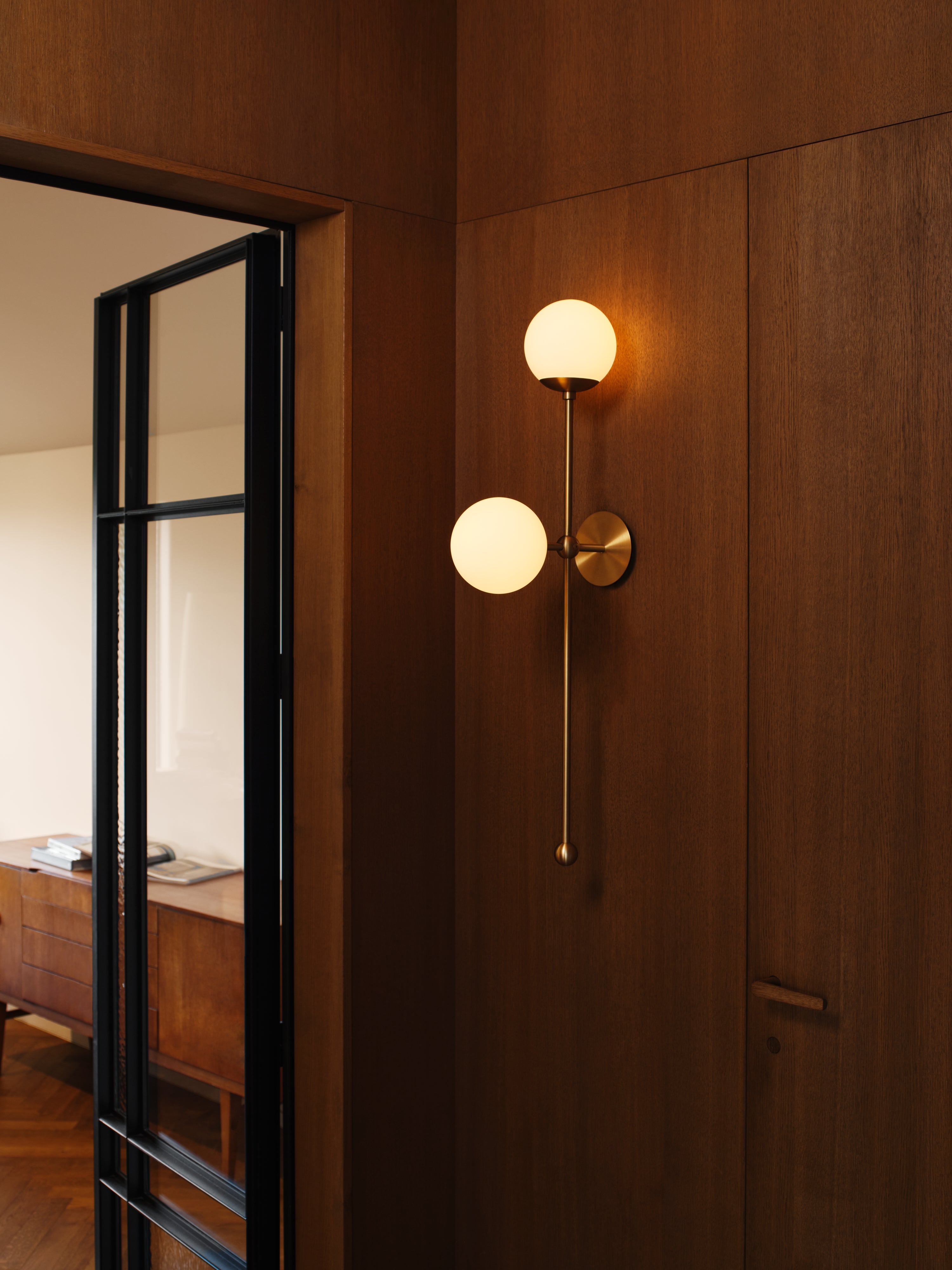 Metall/Glas - Designer-Wandleuchte, Metall/Glas