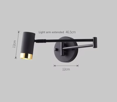 Verstellbare - Wandleuchte mit langem Arm (E27) inkl. LED