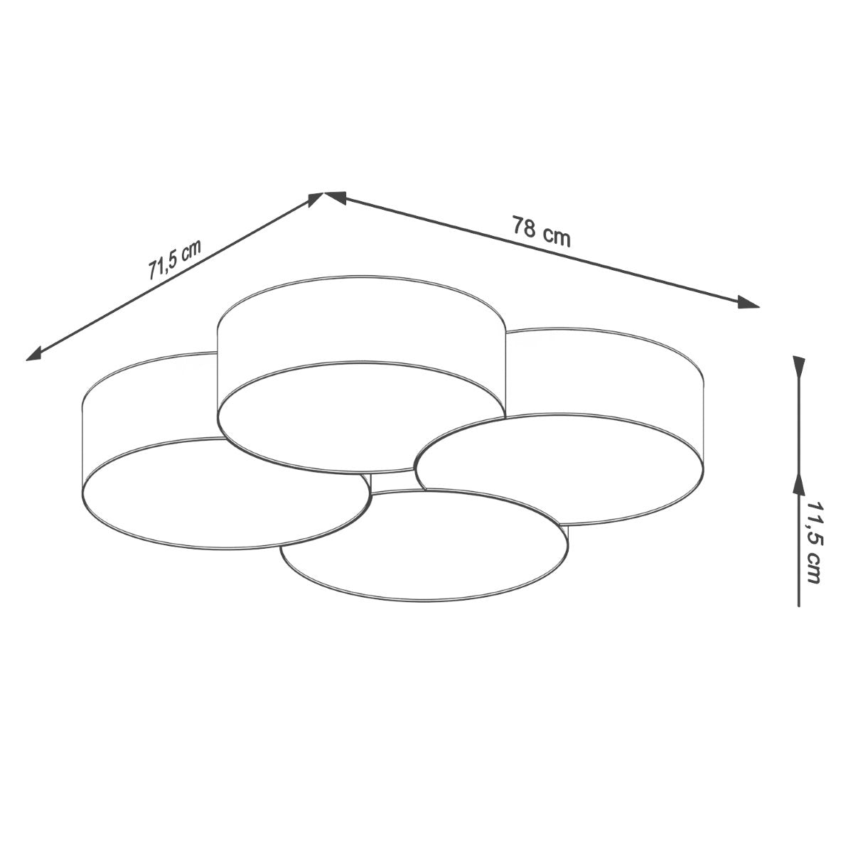 Lightinup - SRL - Circle 4 Deckenleuchte Weiß
