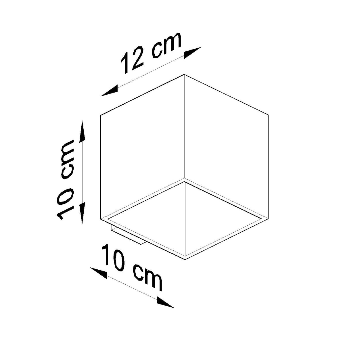 Mureto - QUAD Wandleuchte, Naturholz, nach oben und unten