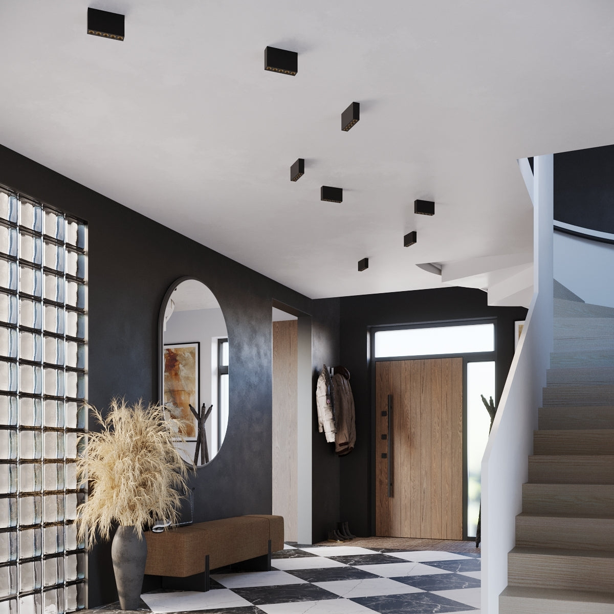 Aurela - LED-Deckenleuchte, schwarz, 1168 lm