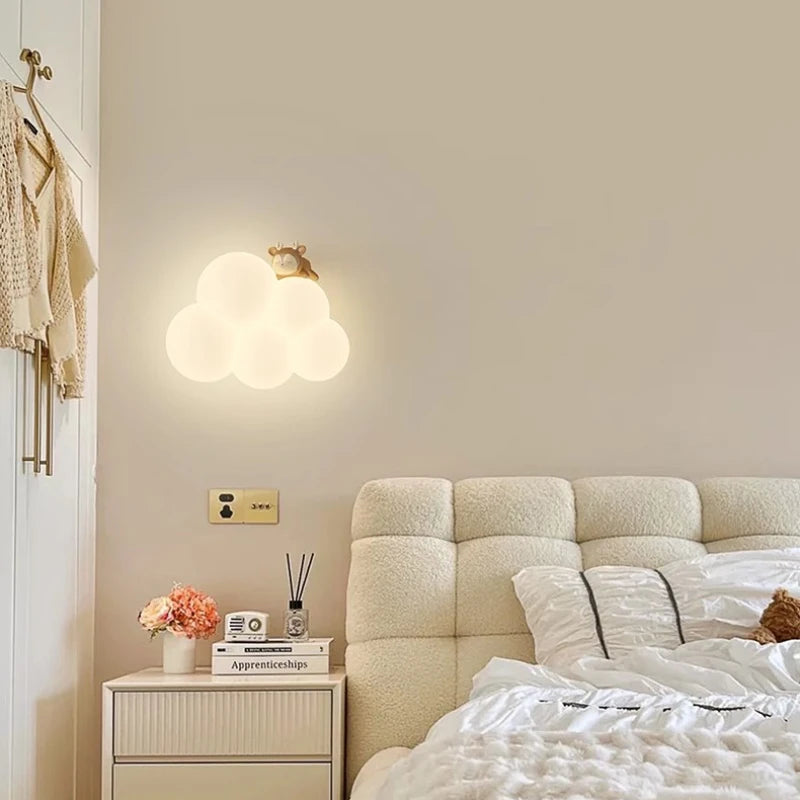 Luara - Wandleuchte für Kinderzimmer mit Tiermotiven, weiß