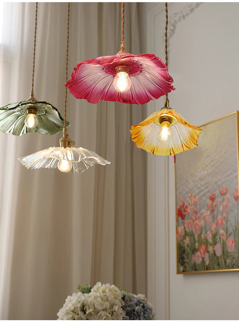 Celira - Art-Deco-Pendelleuchte aus Glas und Eisen
