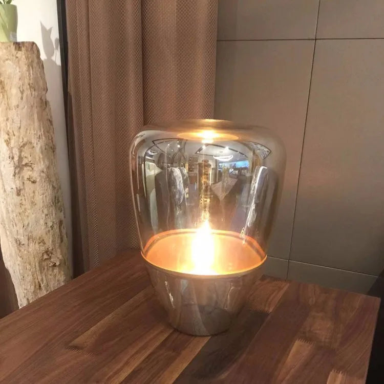 Skandinavische - Glas-Tischleuchte AuroraGlow
