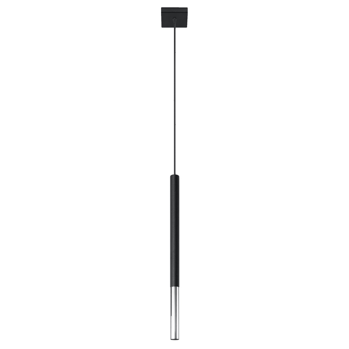 Schwarz/verchromte - Pendelleuchte, 100 cm, Stahl