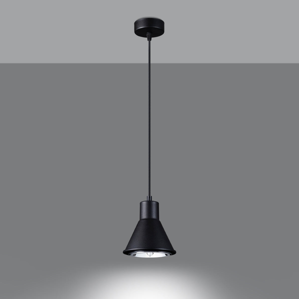 Polara - Schwarze Pendelleuchte ES111, 120 cm, aus Stahl