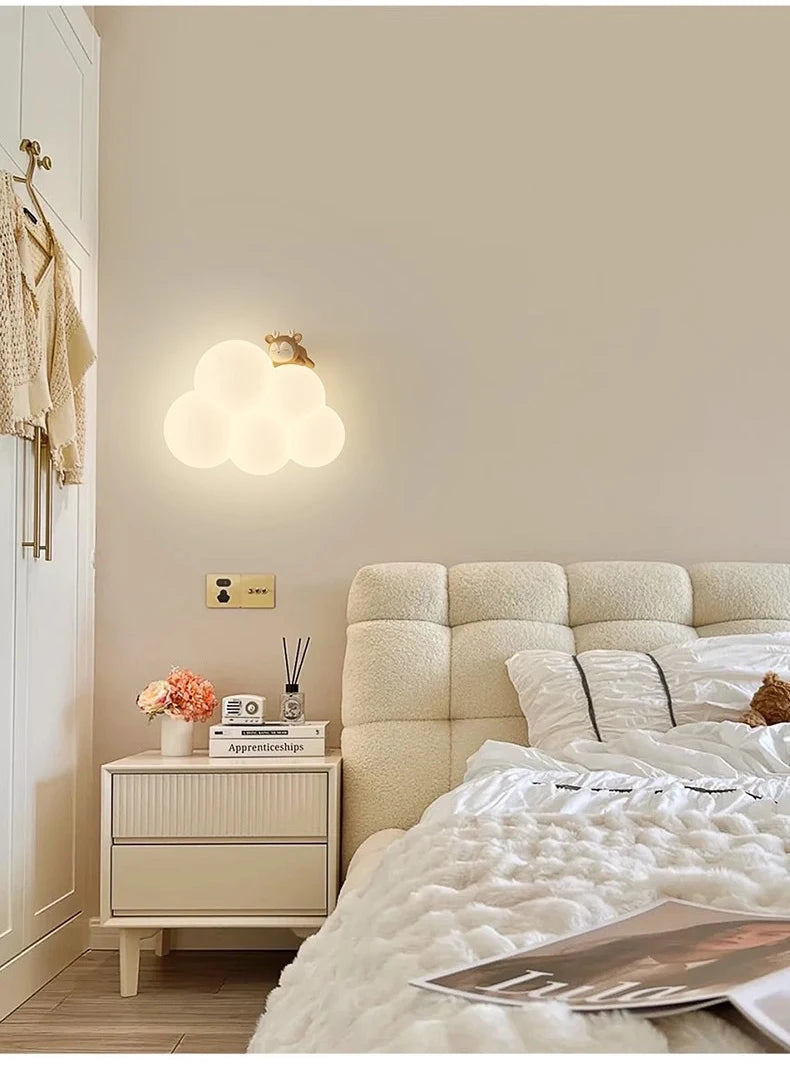 Luara - Wandleuchte für Kinderzimmer mit Tiermotiven, weiß