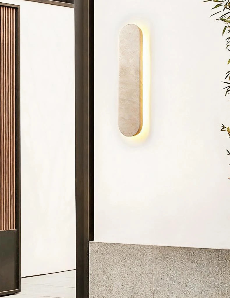Acento - LED-Wandleuchte in Natursteinoptik