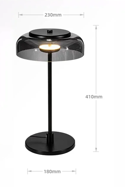 Quelix - Designer-Tischleuchte aus Glas mit LED