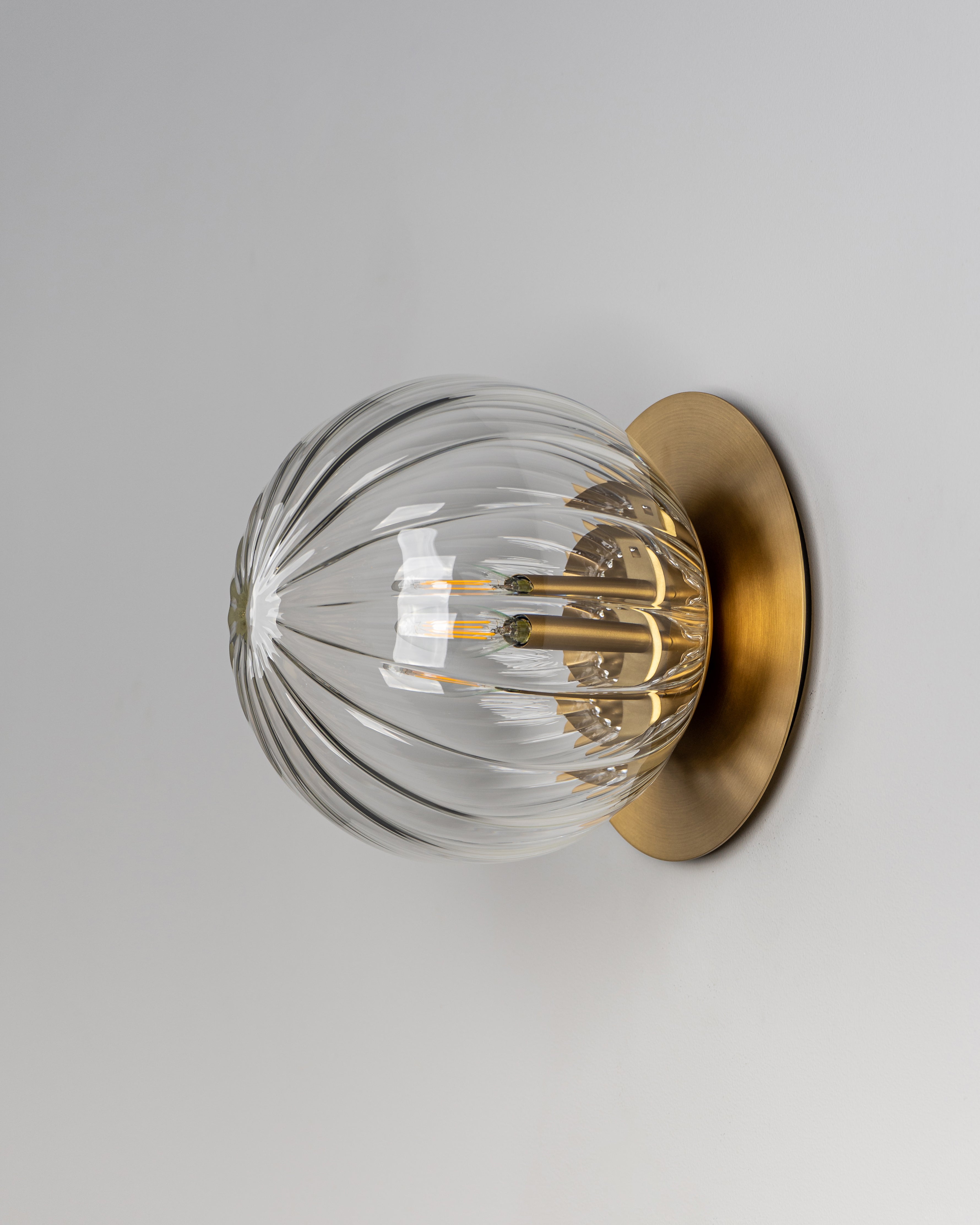 Metall/Glas - Designer-Wandleuchte, Metall/Glas