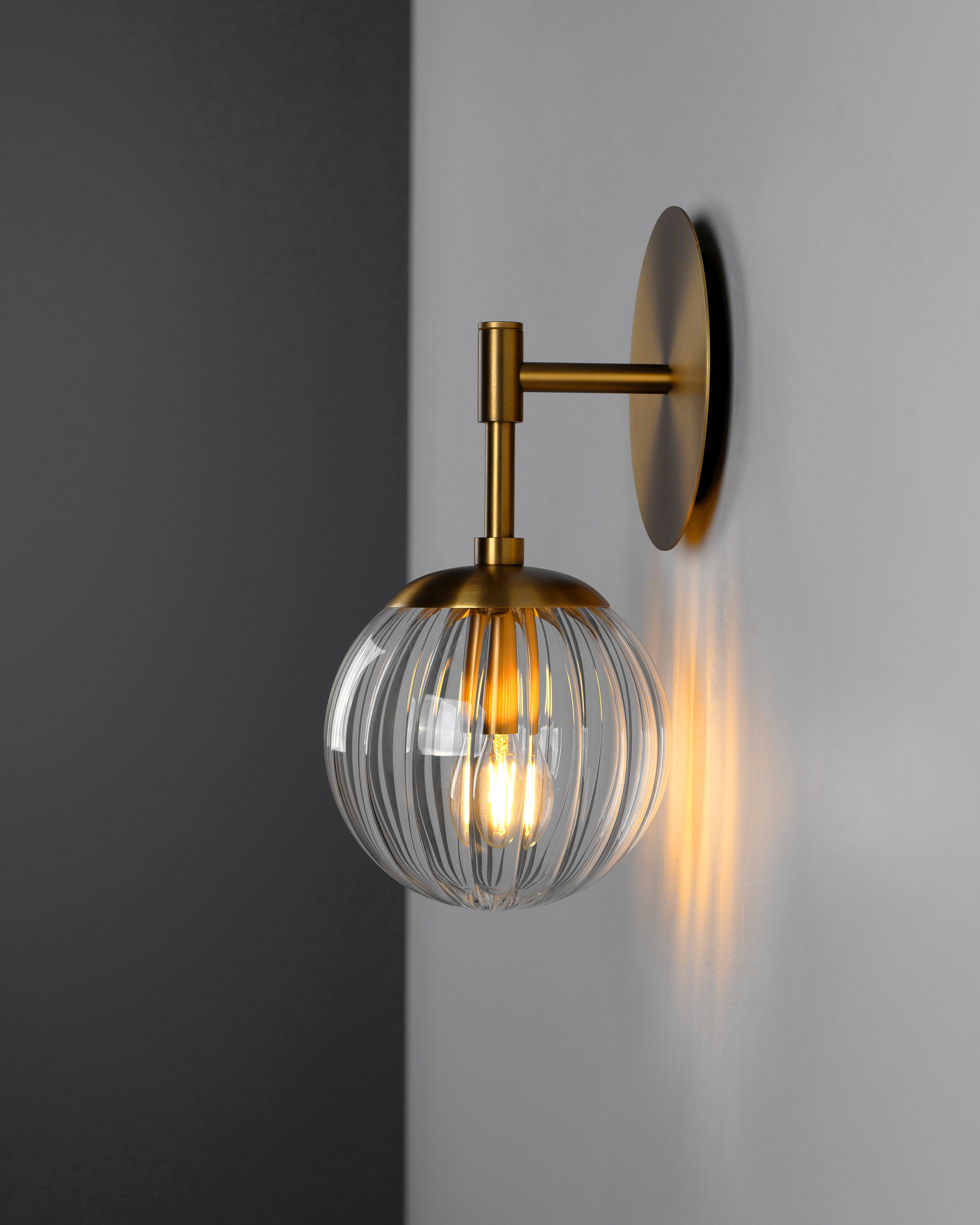 Metall/Glas - Designer-Wandleuchte, Metall/Glas
