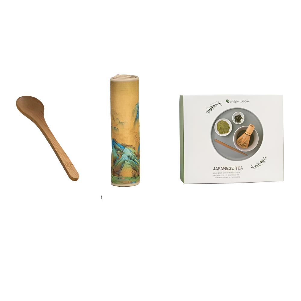 Premium - Matcha Set 8-tlg aus Keramik & Bambus