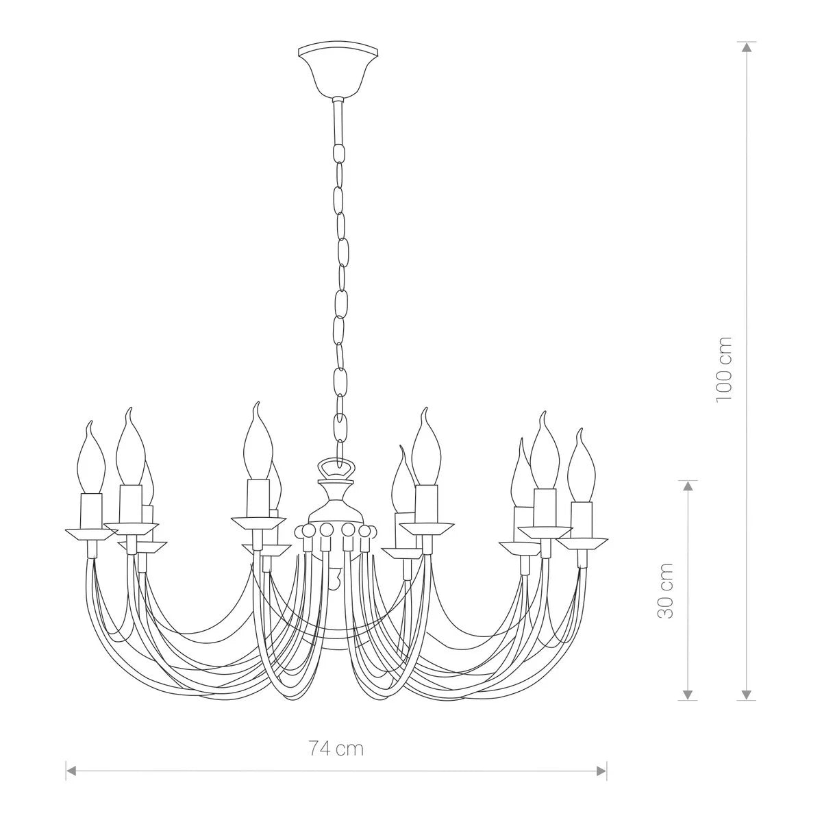 Ares - X 3-flammige Pendelleuchte