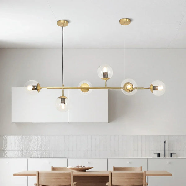 Plafona - Pendelleuchte mit Glaskugel und Metallstange