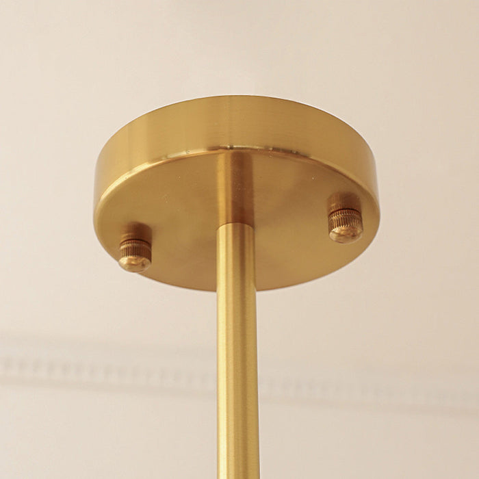 Celira - Bauhaus Pendelleuchte Glas Cremegelb