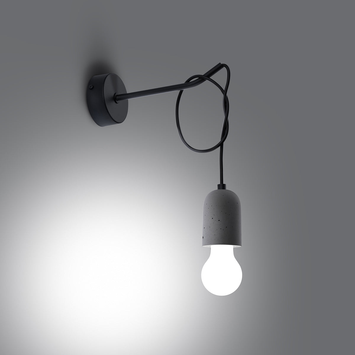 NESO - Wandleuchte, grau/schwarz
