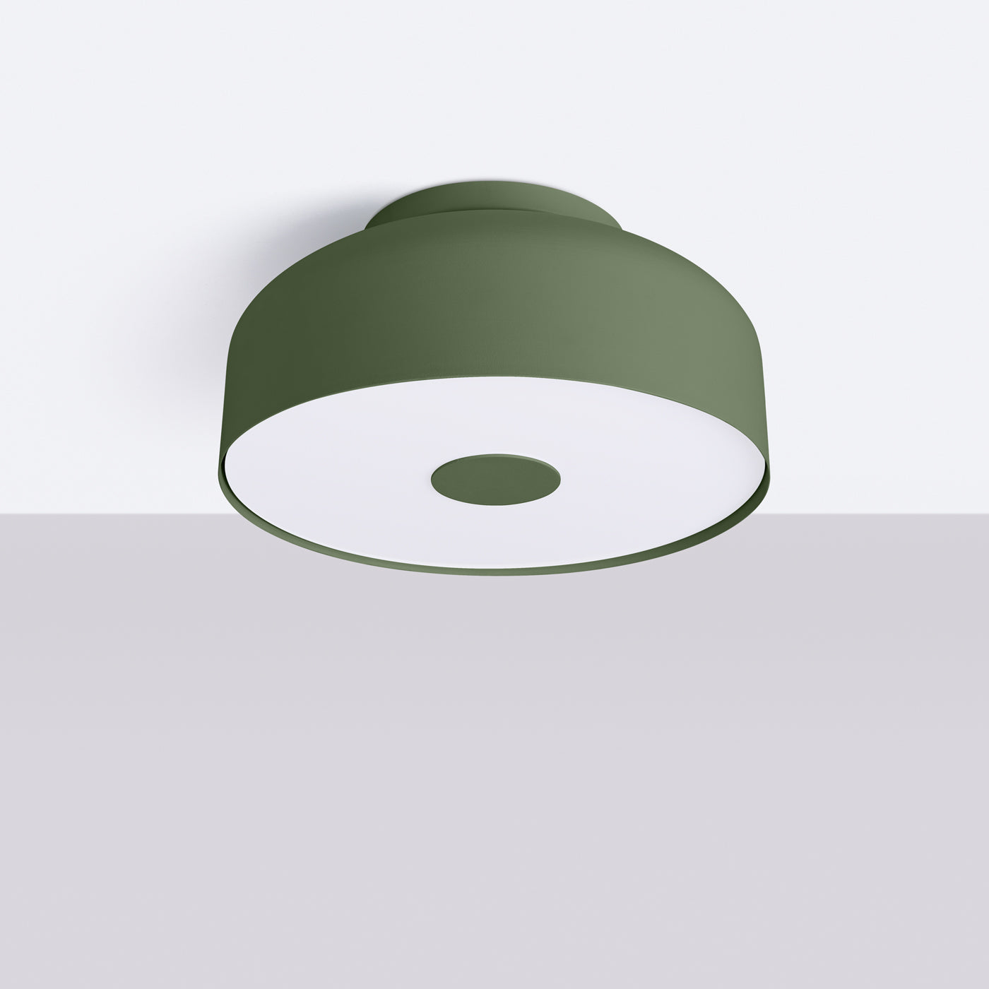 Aurela - Deckenlampe olivgrün rund 30 cm mit matter