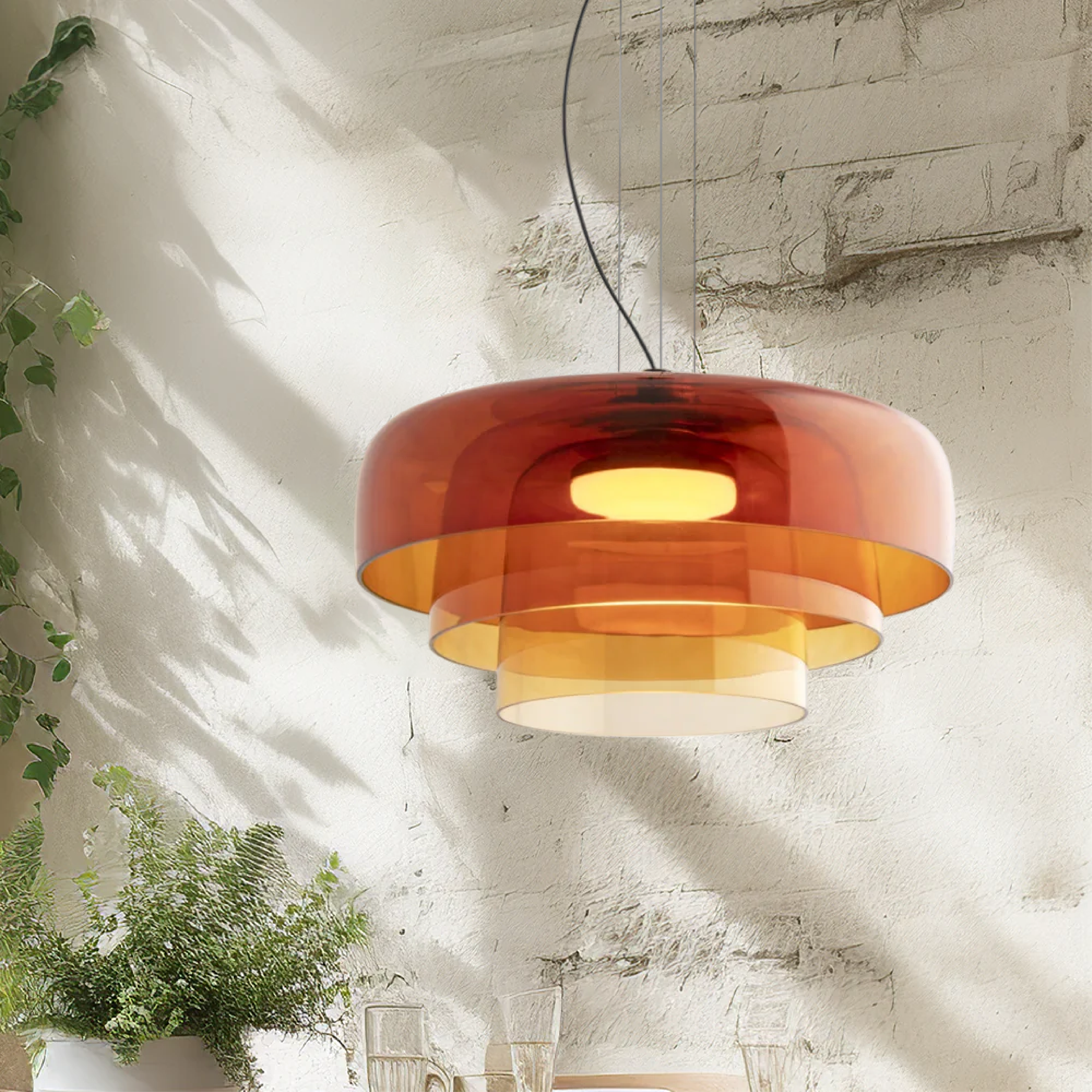 Halona - Vintage-Deckenleuchte aus Glas