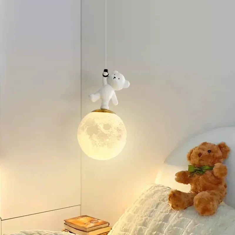 Rondea - LED-Pendelleuchte für Kinderzimmer Nordic Bear Glow