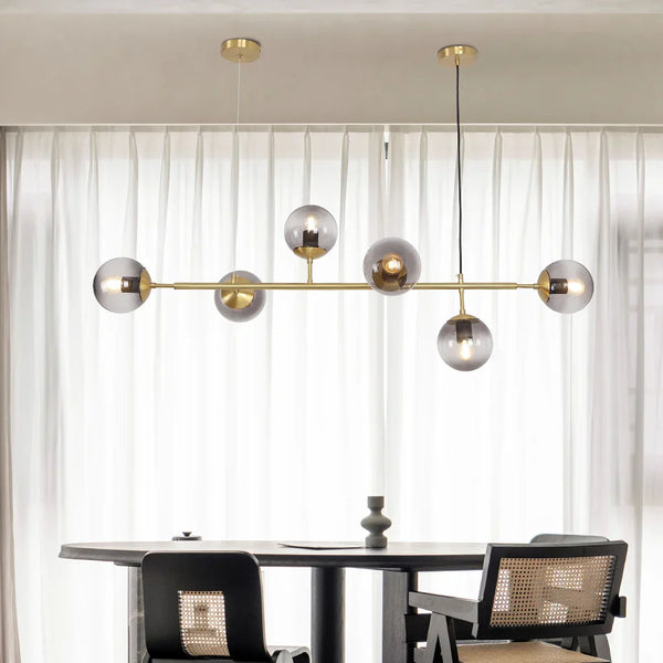 Plafona - Pendelleuchte mit Glaskugel und Metallstange