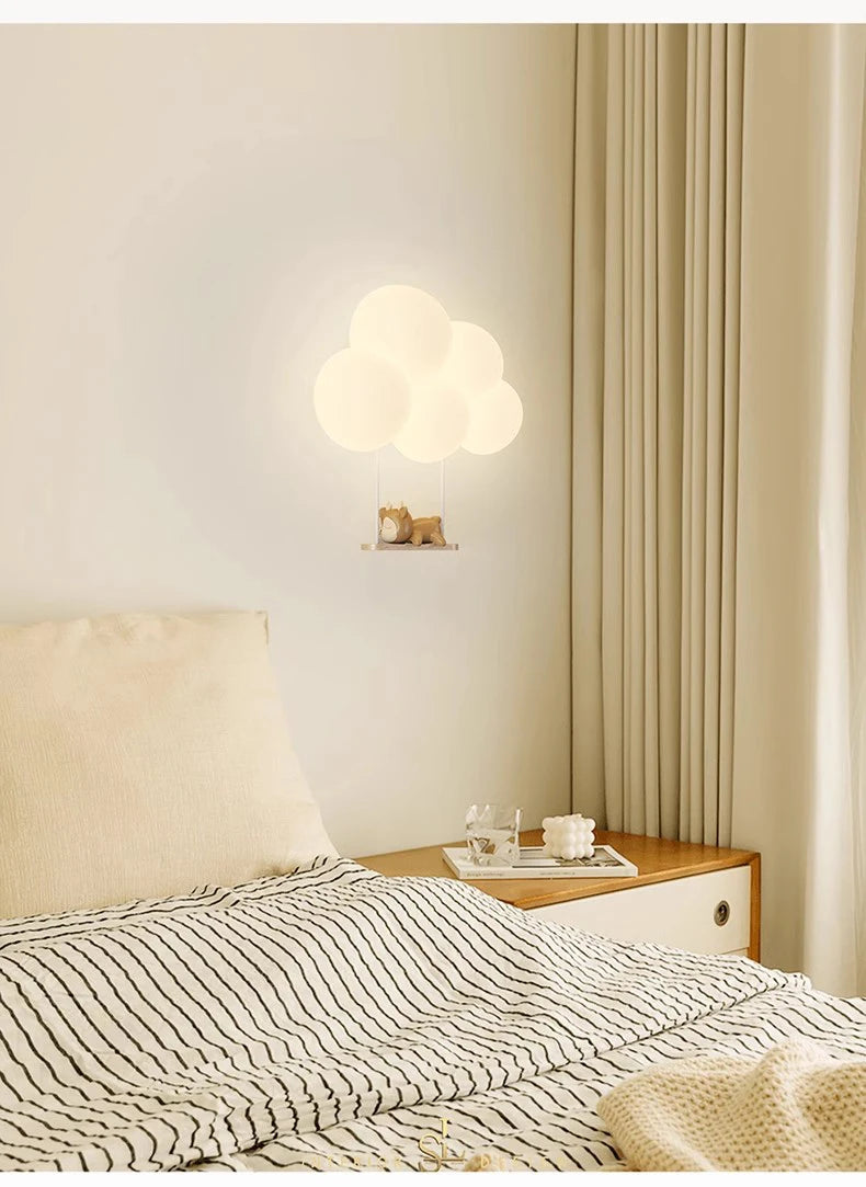 Luara - Wandleuchte für Kinderzimmer mit Tiermotiven, weiß
