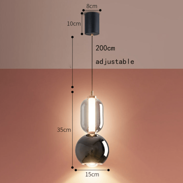 Nordic - Creative Pendelleuchte aus Eisen und Glas
