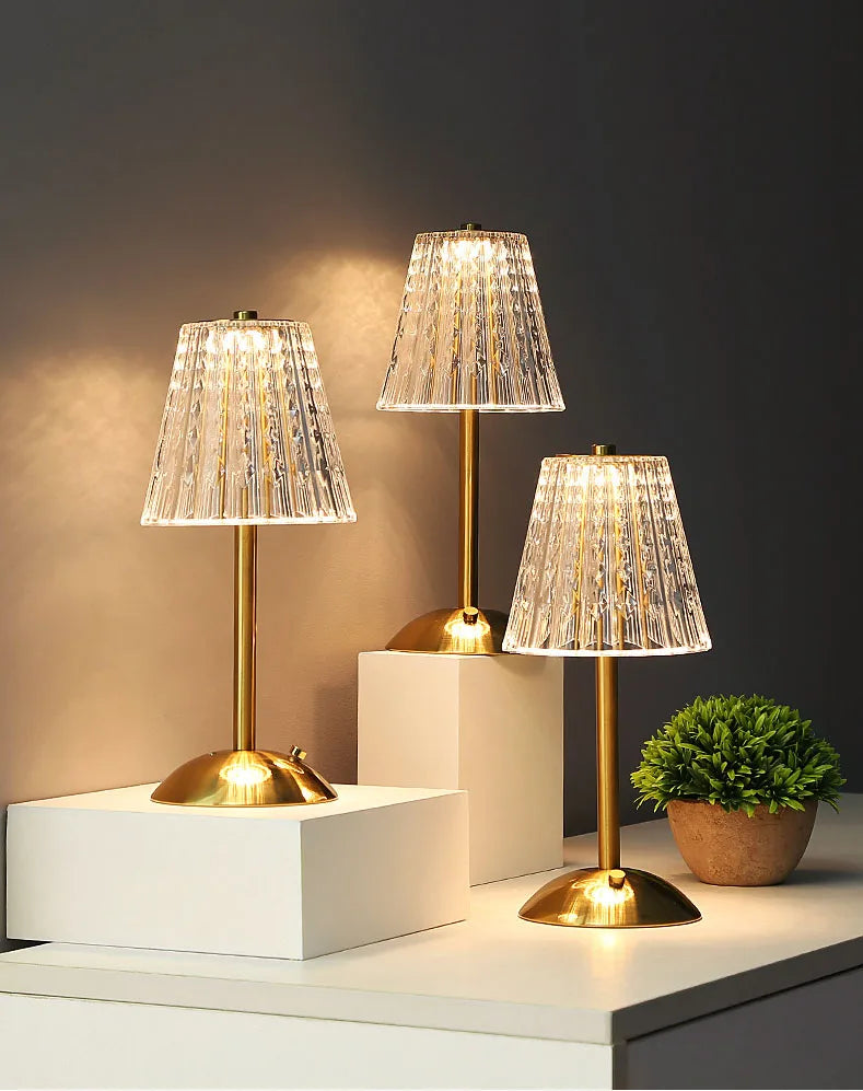 Nuova - Kristall-LED-Tischleuchte mit Touch-Dimmer und 3