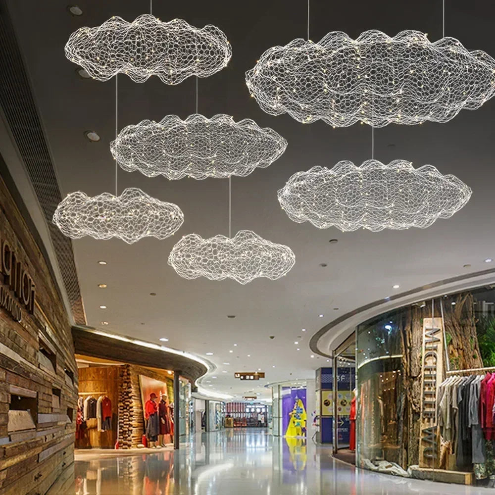 Dänische - Pendelleuchte Mesh Cloud aus Eisen