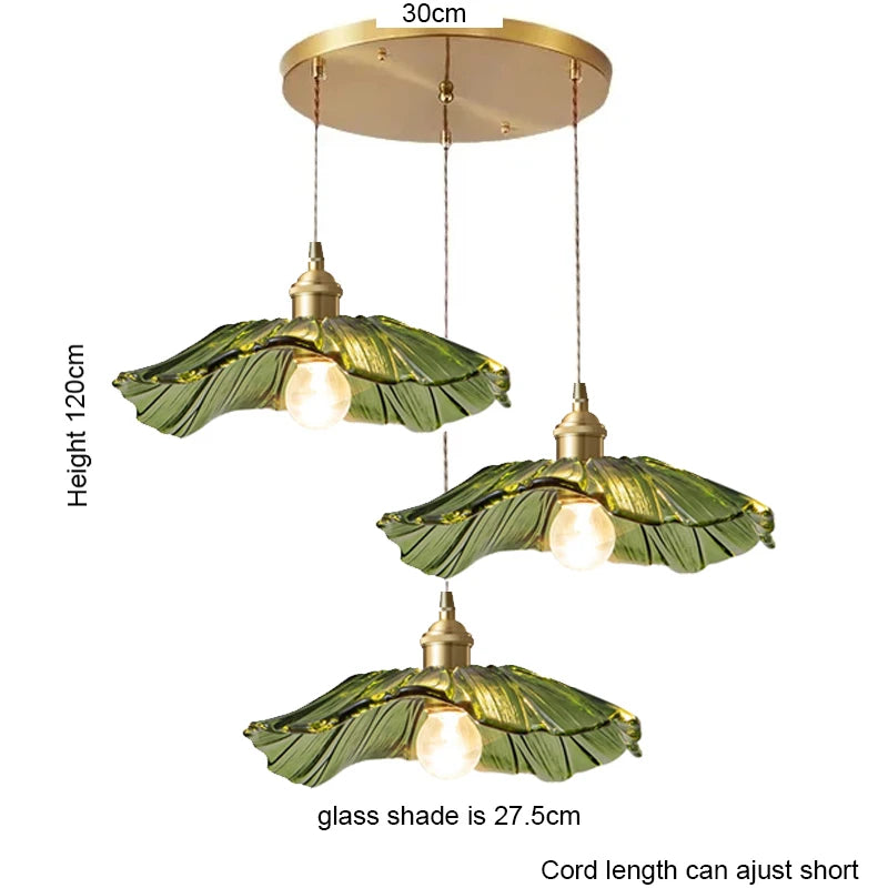 Celira - Art-Deco-Pendelleuchte aus Glas und Eisen