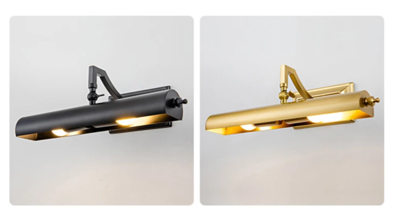 Lateralis - LED-Spiegelwandleuchte mit 2 x E14-Fassungen