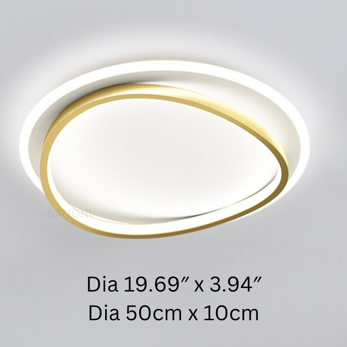 Stella - Moderne LED-Deckenleuchte, schwarz und gold