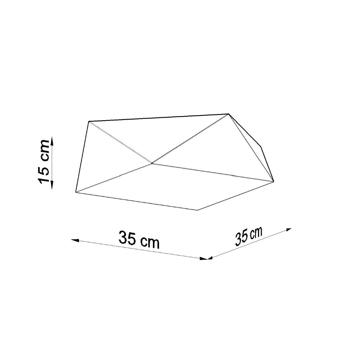 Hexa - 35 Silberne Deckenleuchte 35×35 cm