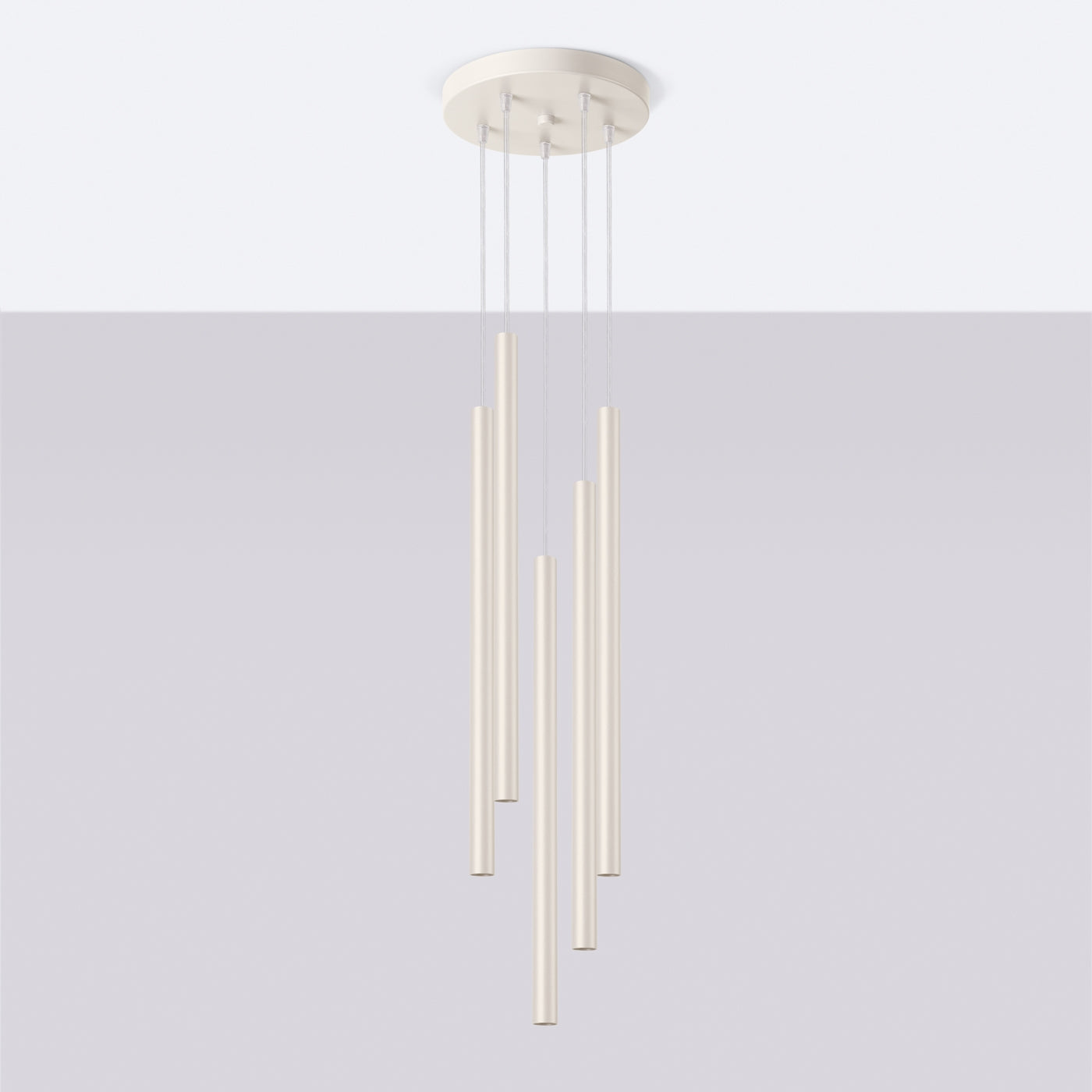 Polara - Hängelampe 5-flammig Beige 25 cm