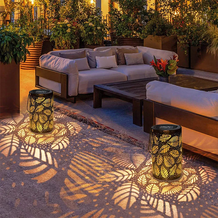 Gartenlaterne - Solar Gartenlaterne Blatt Design