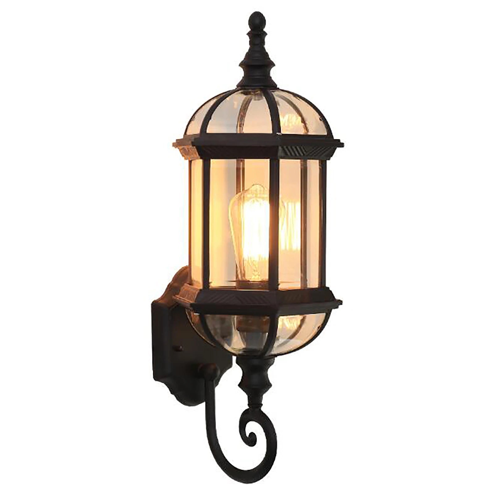 Gartia - Retro-Außenwandleuchte IP54 aus Aluminium und Glas