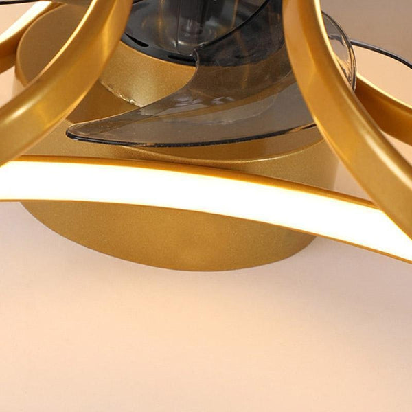 Solara - LED-Deckenleuchte in Blumenform mit Ventilator