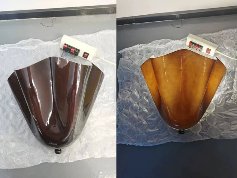 Murano - Wandleuchte aus farbigem Wabi-Sabi-Glas im