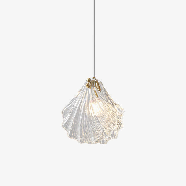 Shell“ - Mini-Pendelleuchte Shell aus Messing und Glas