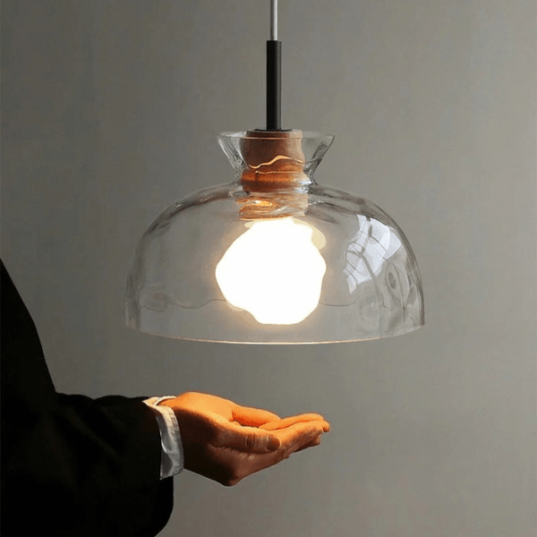 Wellenförmige - Glas-Pendelleuchte, minimalistisch