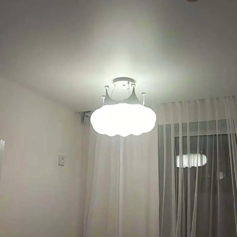 Nimbus - Kronen-Pendelleuchte für Kinderzimmer, cremeweiß