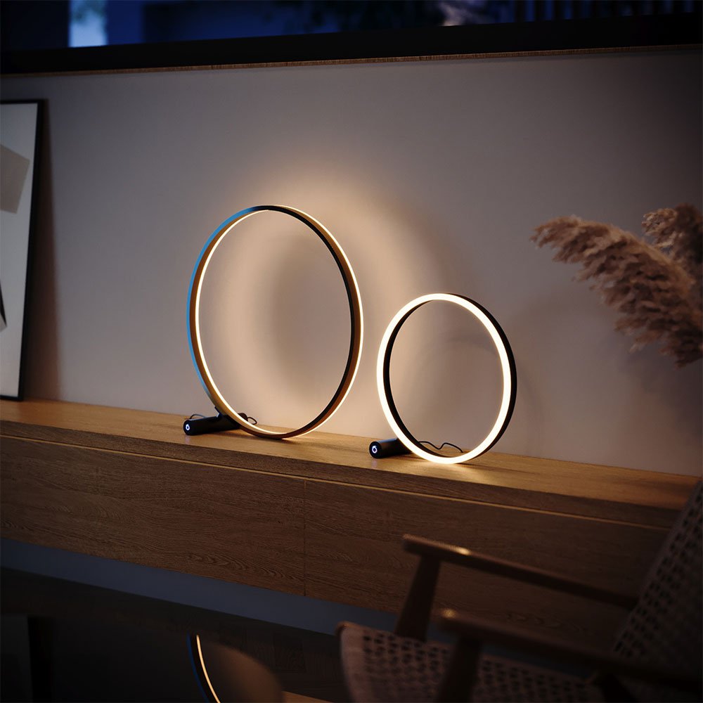 Tabora - LED-Ring-Tisch-/Stehleuchte
