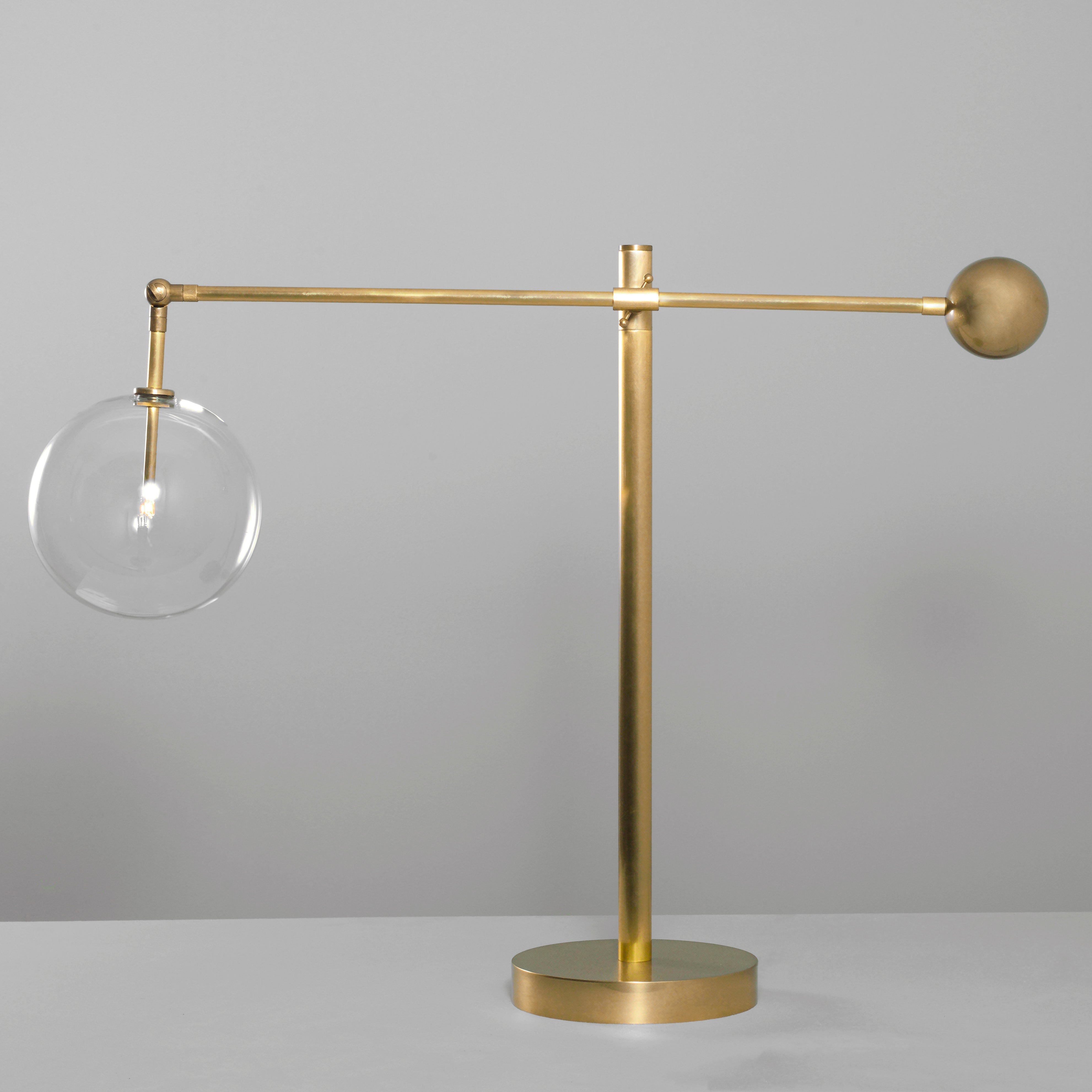 Metall/Glas - Designer-Tischleuchte, Metall/Glas
