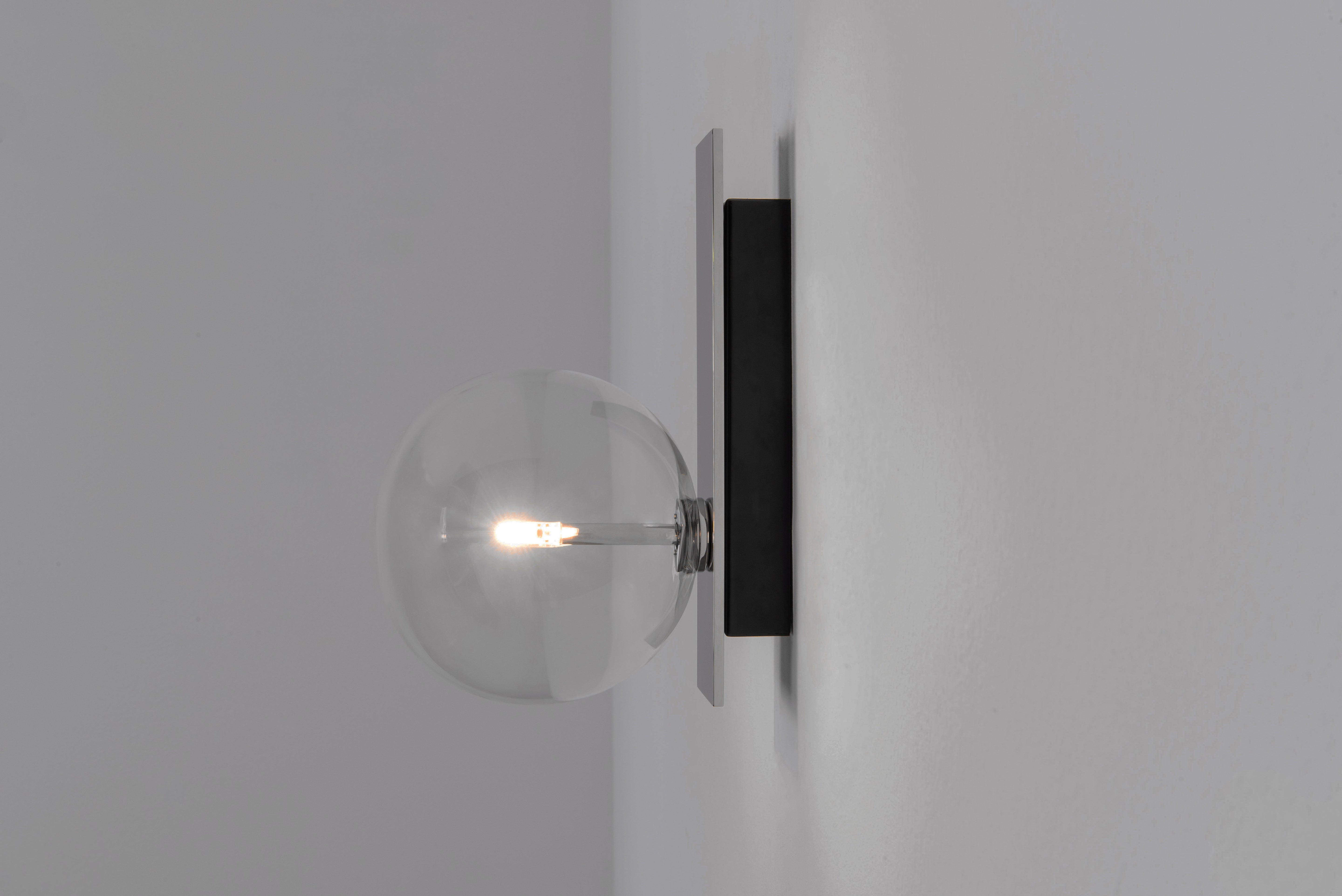 Metall/Glas - Designer-Wandleuchte, Metall/Glas