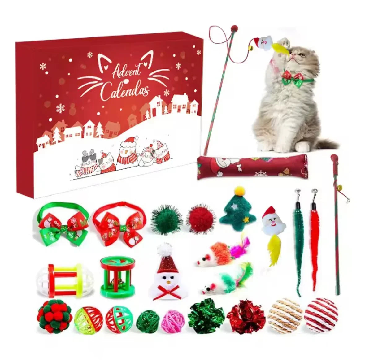 Pawcember - Adventskalender für Haustiere mit 24 Spielzeugen