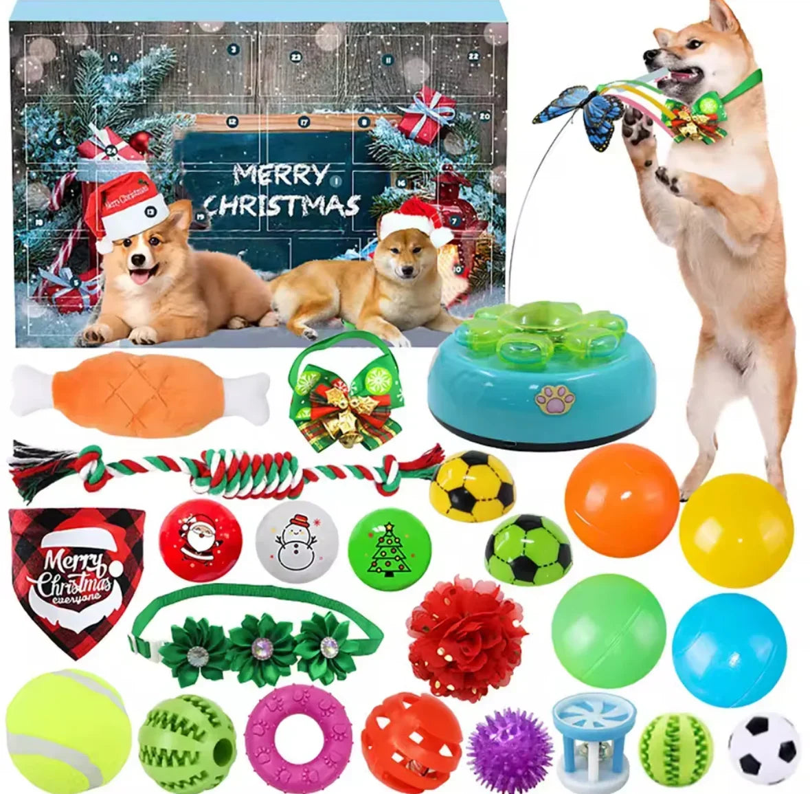 Pawcember - Adventskalender für Haustiere mit 24 Spielzeugen